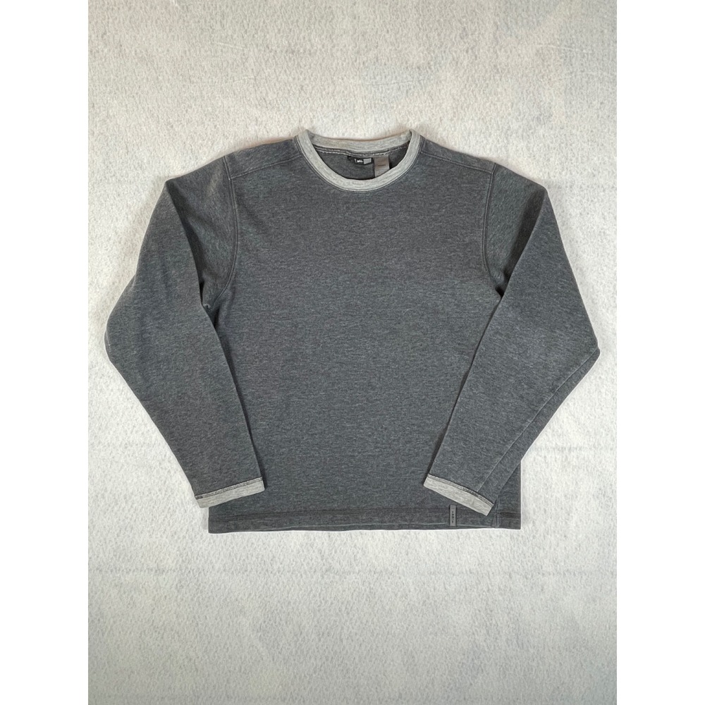REI Men's Gray Long Sleeve Crew‎ Neck Sweatshirt Size S Cotton Polyester Blend
